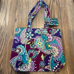 Ver Bradley Tote with Matching Luggage Tag